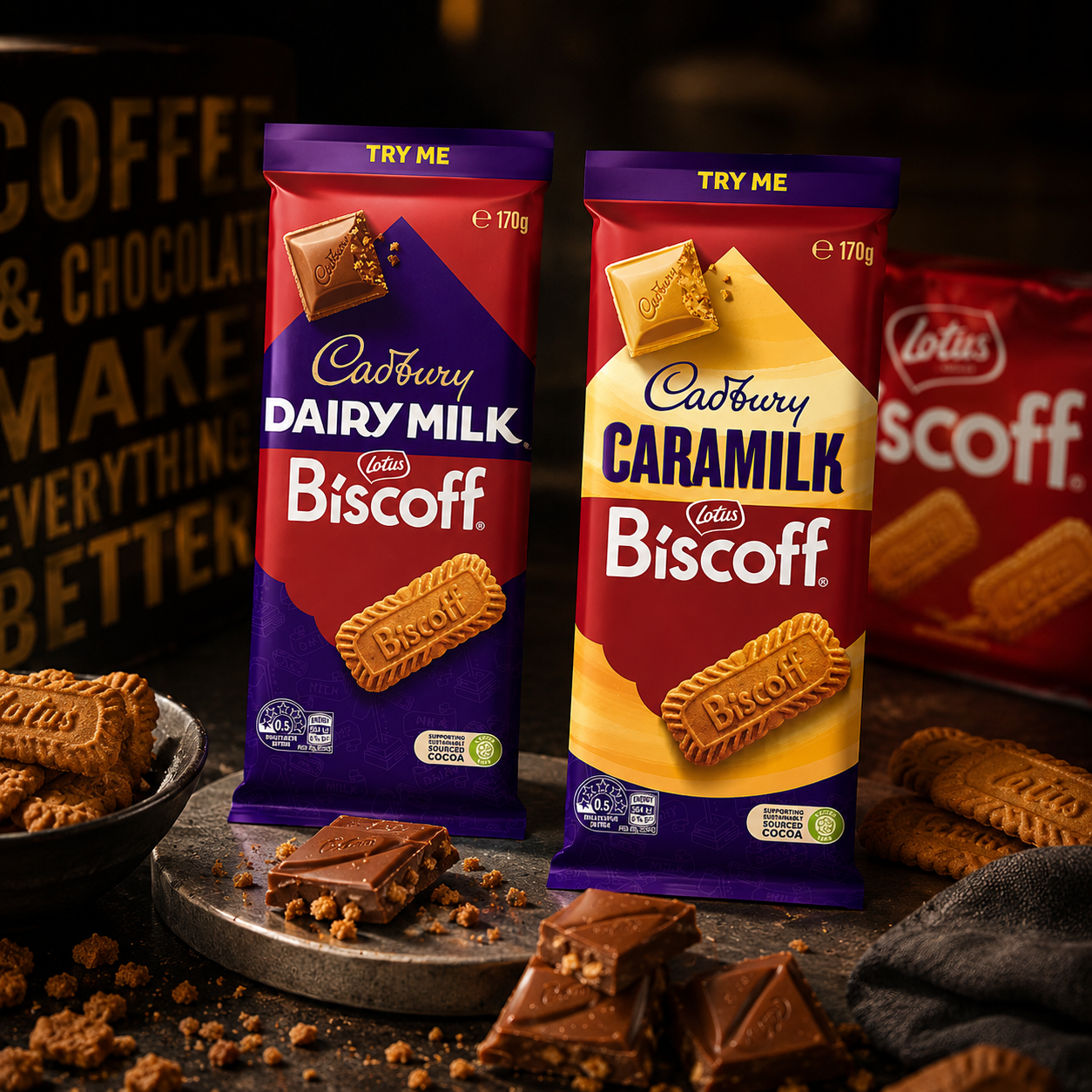 Cadbury×Biscoff 超強聯名焦糖餅乾巧克力