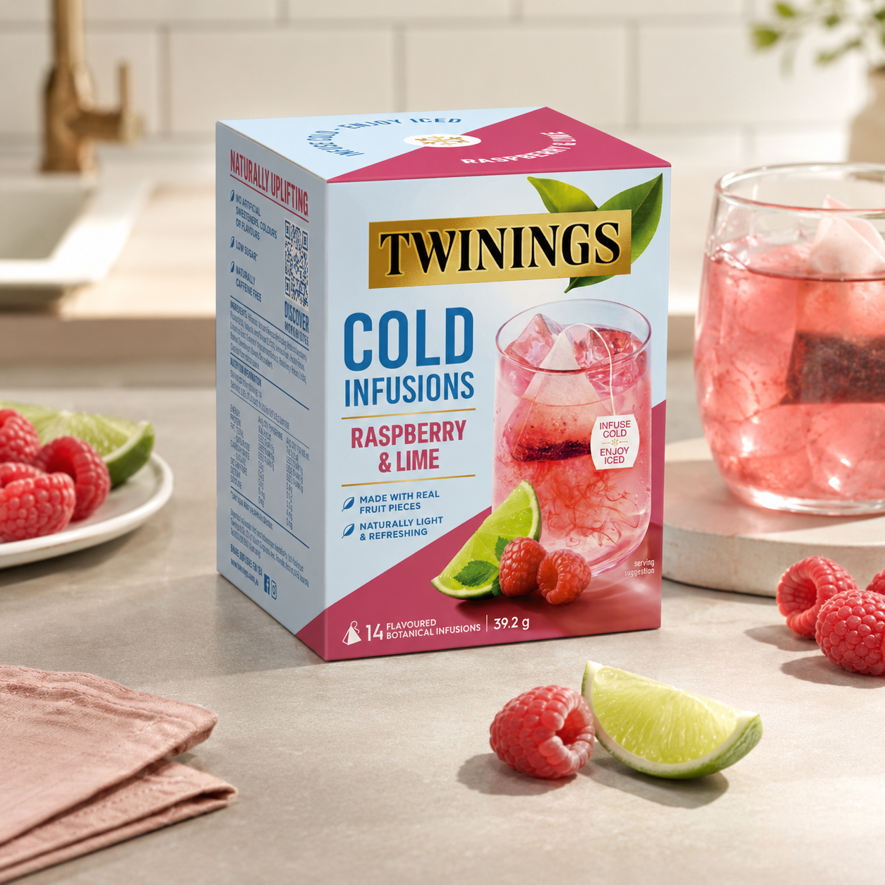 Twinings 覆盆莓青檸冷泡茶 14入