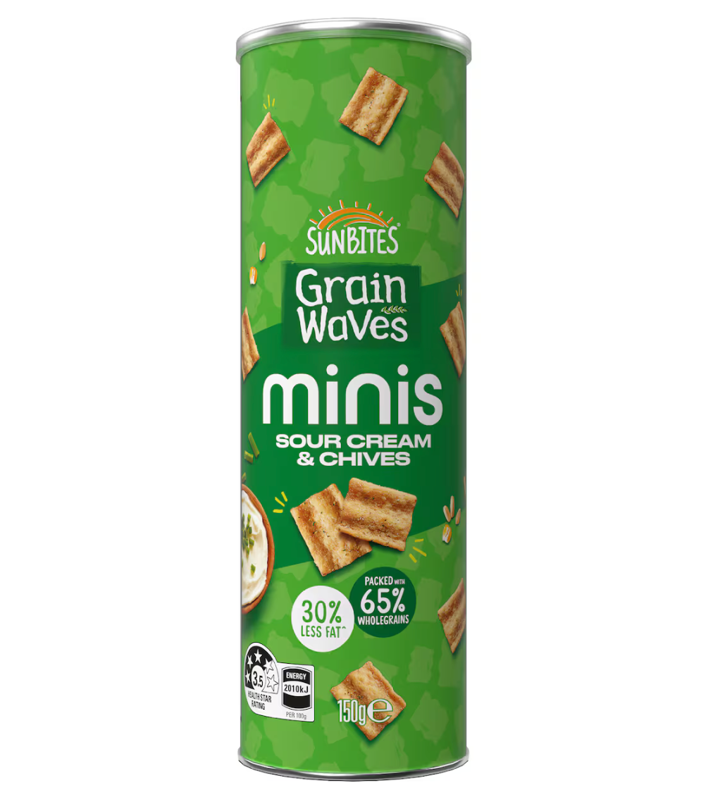 Sunbites Minis 酸奶香蔥全穀脆片(罐裝)