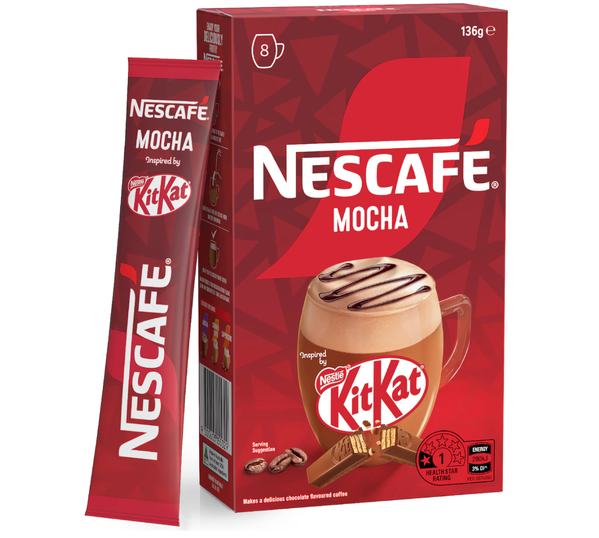 Nescafe × KitKat 摩卡咖啡即溶8入
