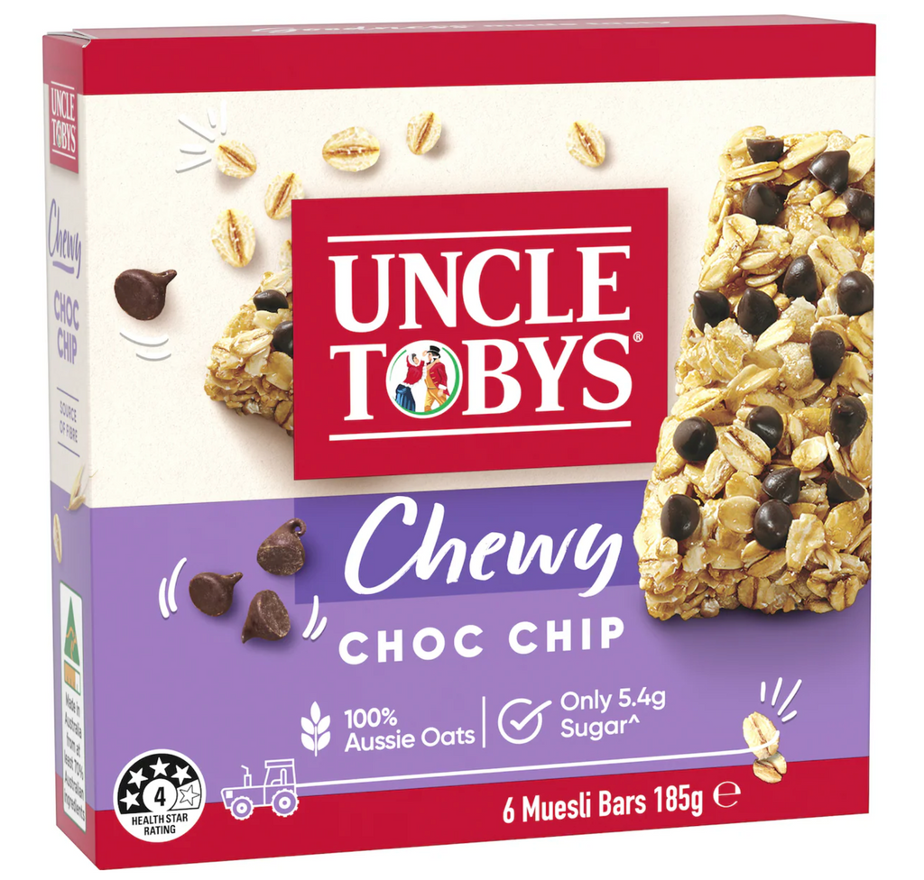 Uncle Tobys 巧克力豆穀物燕麥棒 6入