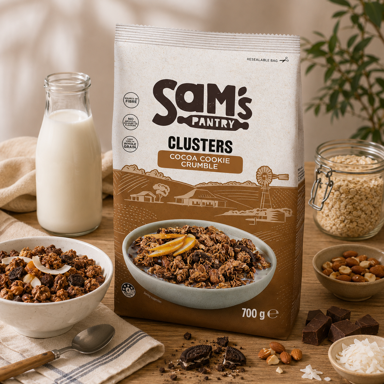 Sam’s Pantry 可可餅乾脆脆燕麥穀物 700g