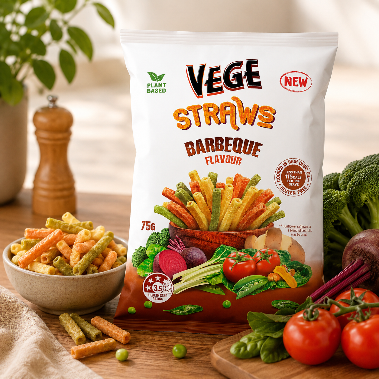 Vege Chips BBQ 燒烤風味蔬菜零食 75g