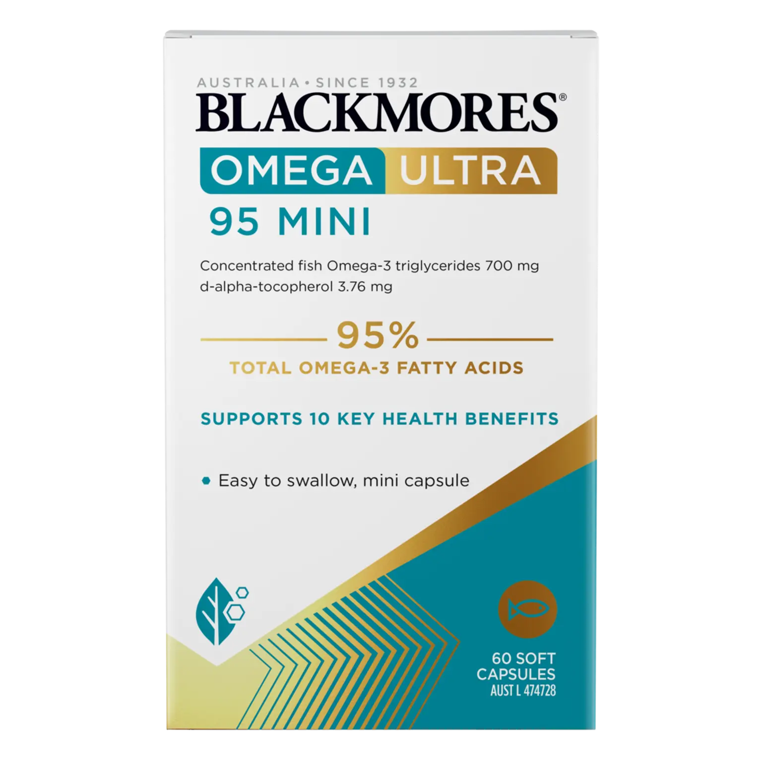 Blackmores 95% 高濃度魚油迷你膠囊 60粒