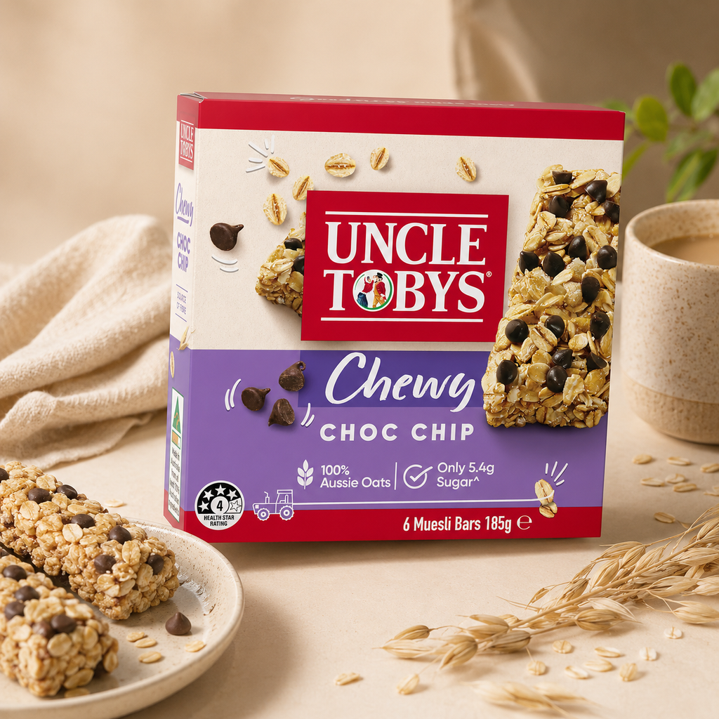 Uncle Tobys 巧克力豆穀物燕麥棒 6入