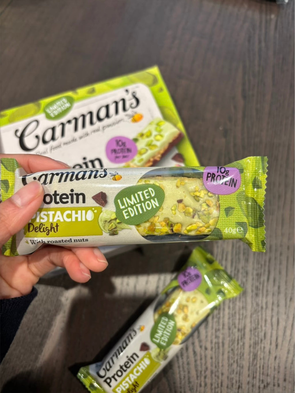 Carman’s 開心果蛋白棒 5入組