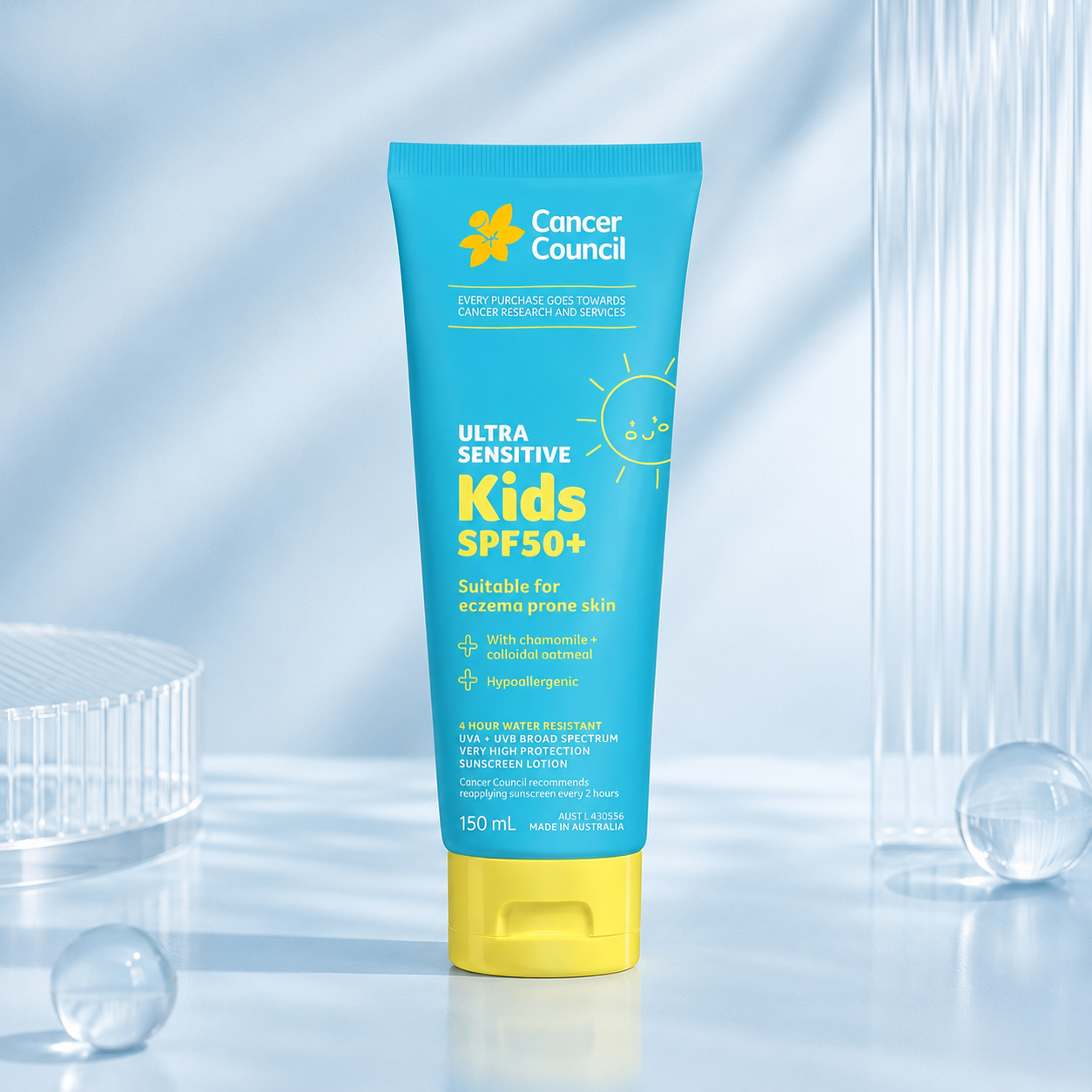 Cancer Council SPF50+ 兒童溫和防曬乳 150ml