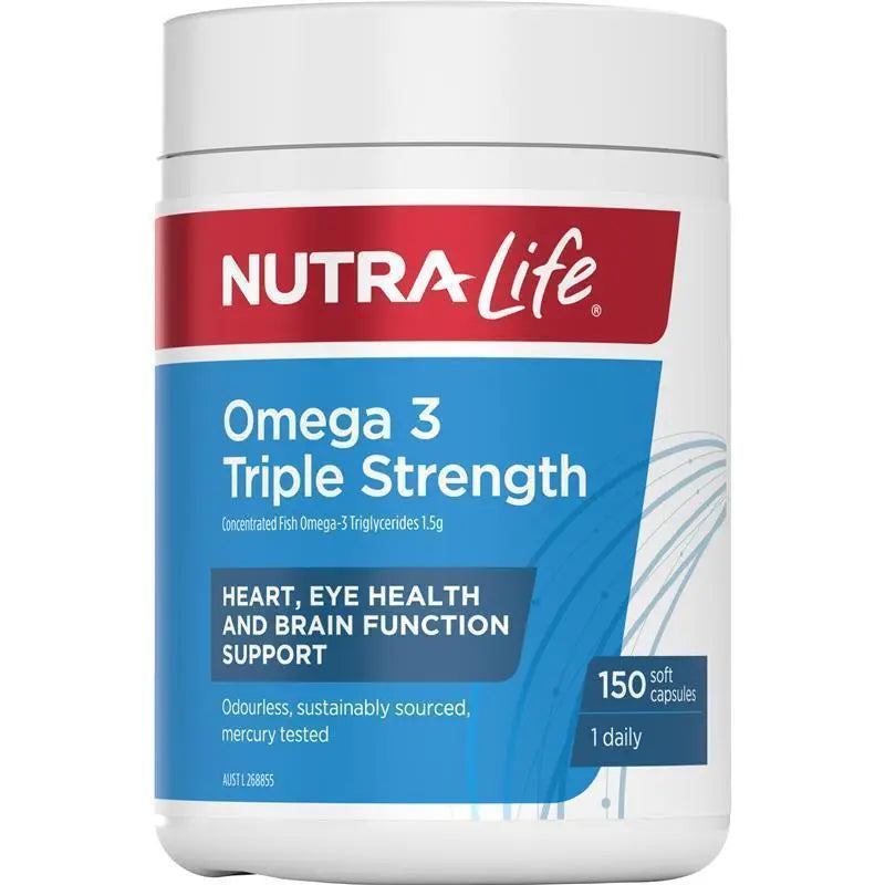 Nutra Life 紐樂 三倍高濃度無腥味魚油 150粒
