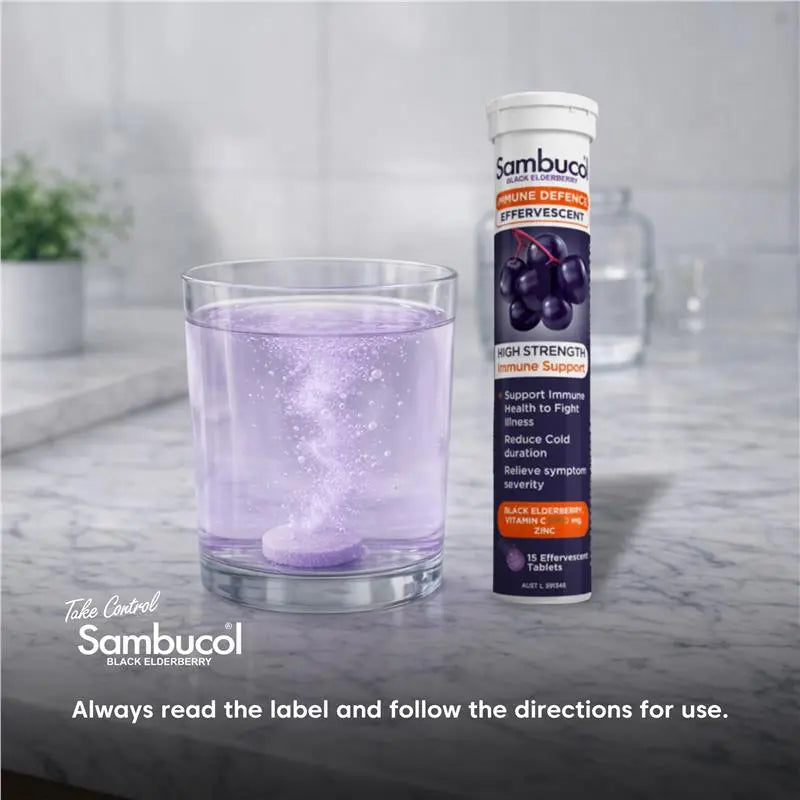 Sambucol 黑接骨木維他命C發泡錠 15錠